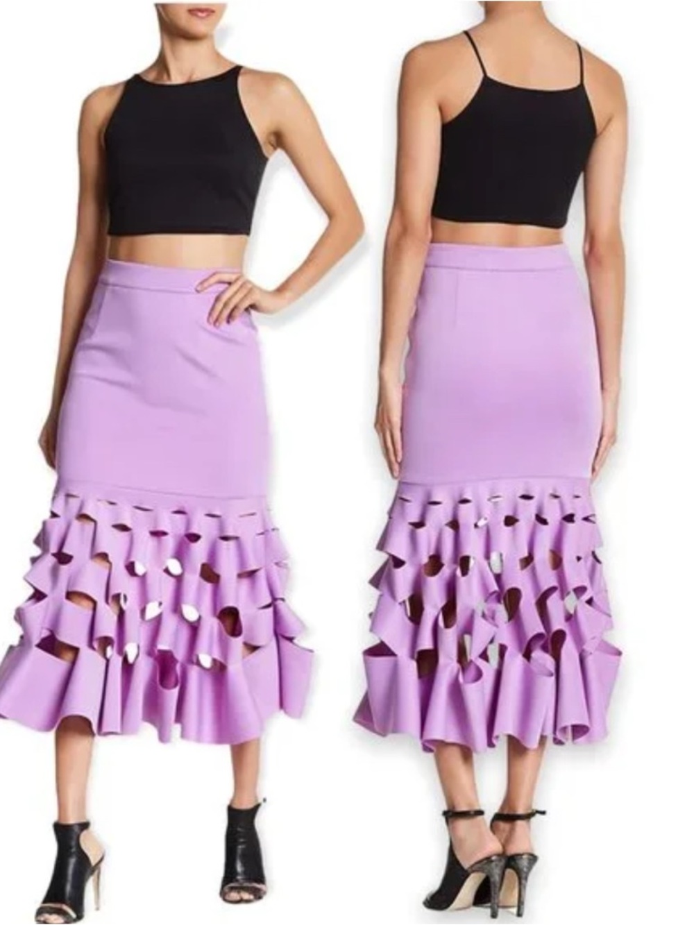 Tovi Los Angeles Chinese Lantern Midi Skirt stunning L